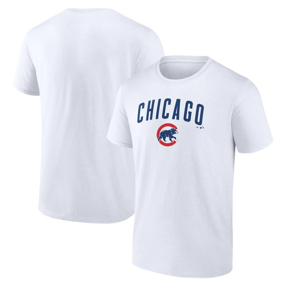 Chicago Cubs Team Lockup T-Shirt - White - MLB Sale
