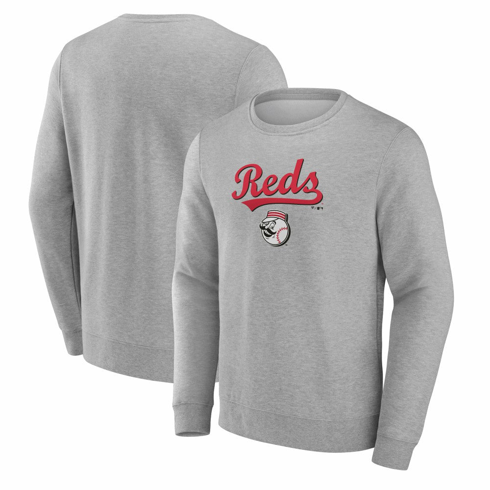 Cincinnati Reds Team Lockup Sweatshirt - Gray - MLB on Sale