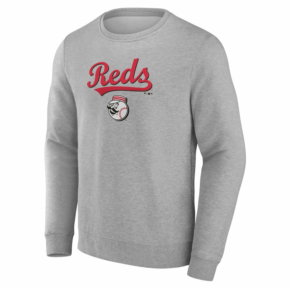 Cincinnati Reds Team Lockup Sweatshirt - Gray - MLB on Sale