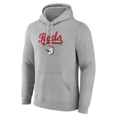 Cincinnati Reds Team Lockup Hoodie - Gray - MLB Sale