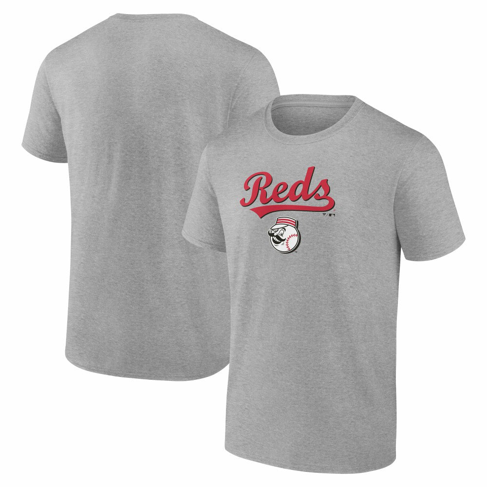Cincinnati Reds Team Lockup T-Shirt - Heather Gray - MLB Online