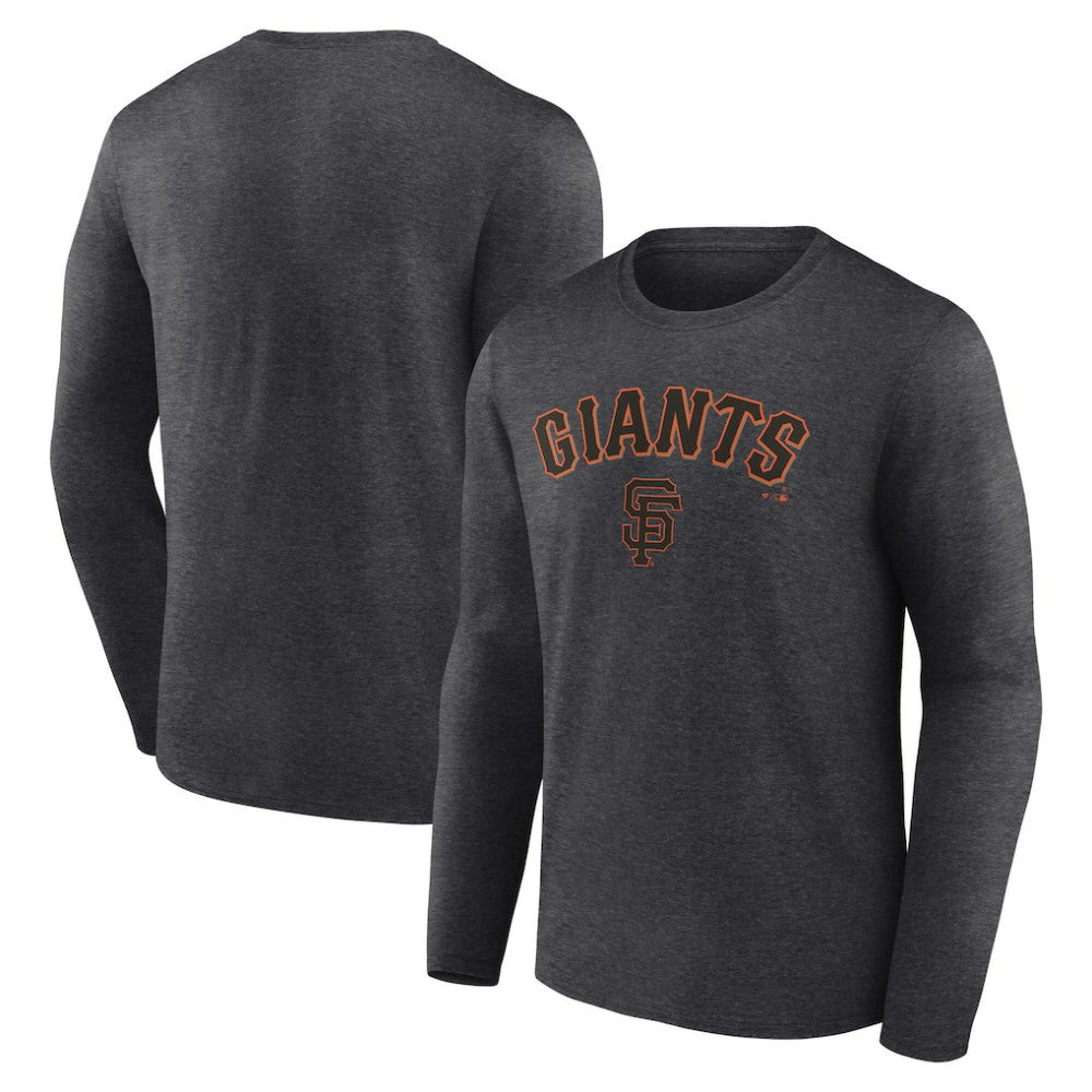 San Francisco Giants Team Lockup Long Sleeve T-Shirt - Charcoal - MLB on Sale