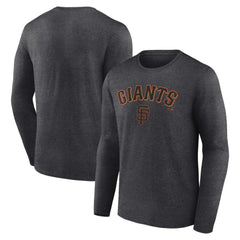 San Francisco Giants Team Lockup Long Sleeve T-Shirt - Charcoal - MLB on Sale