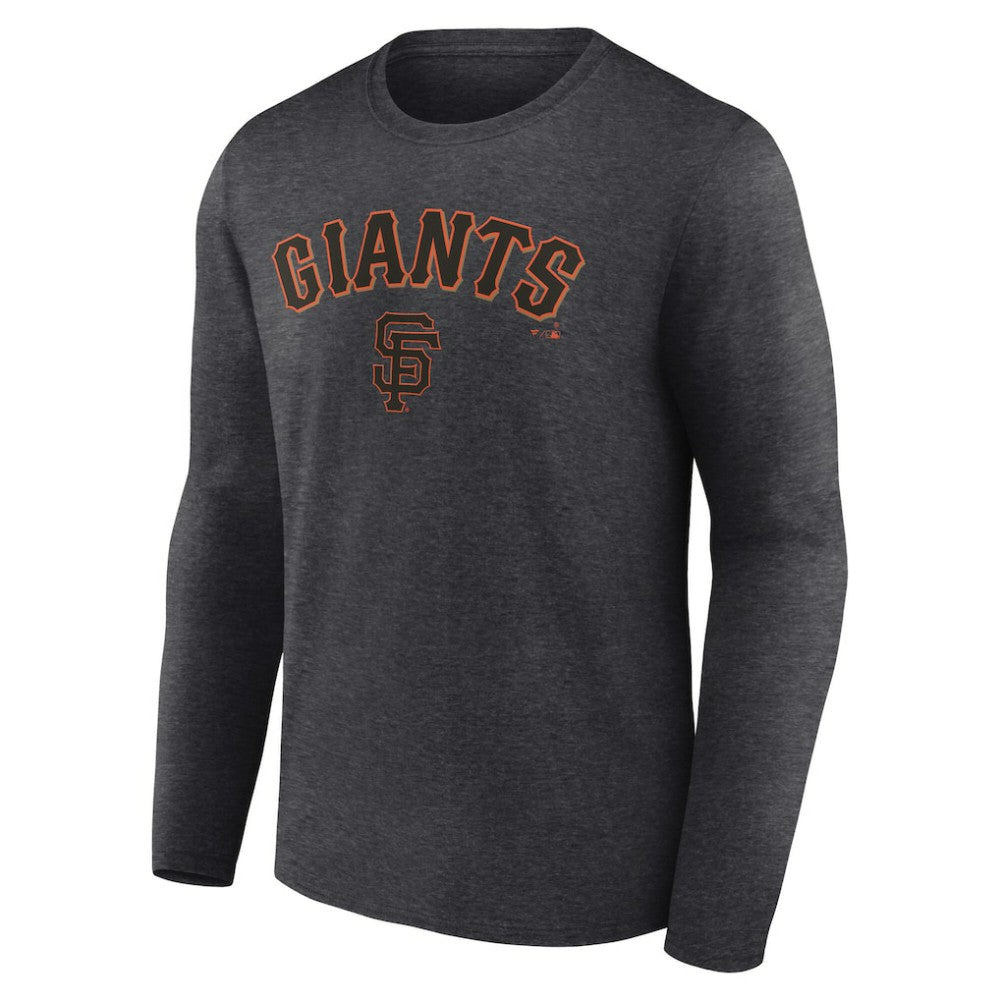 San Francisco Giants Team Lockup Long Sleeve T-Shirt - Charcoal - MLB on Sale