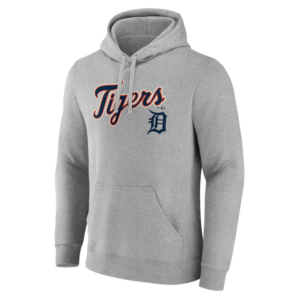 Detroit Tigers Team Lockup Hoodie - Gray - MLB Online