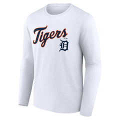 Detroit Tigers Team Lockup Long Sleeve T-Shirt - White - MLB Online