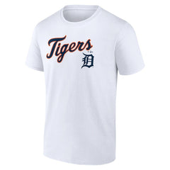 Detroit Tigers Team Lockup T-Shirt - White - MLB Lifestyle