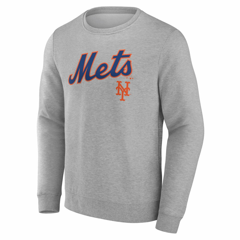 New York Mets Team Lockup Sweatshirt - Gray - MLB Sale