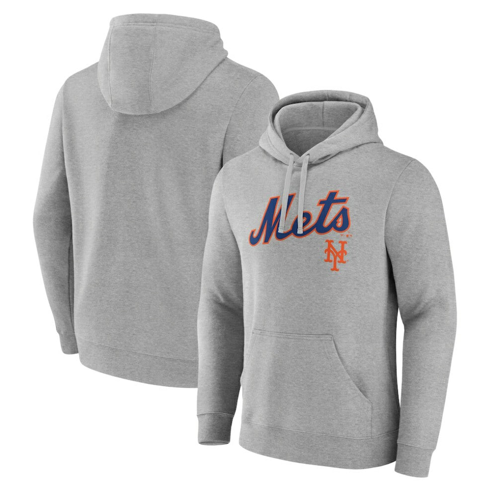 New York Mets Team Lockup Hoodie - Gray - MLB Sale