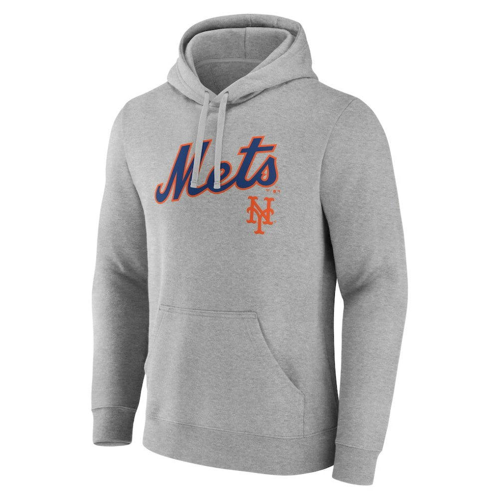 New York Mets Team Lockup Hoodie - Gray - MLB Sale