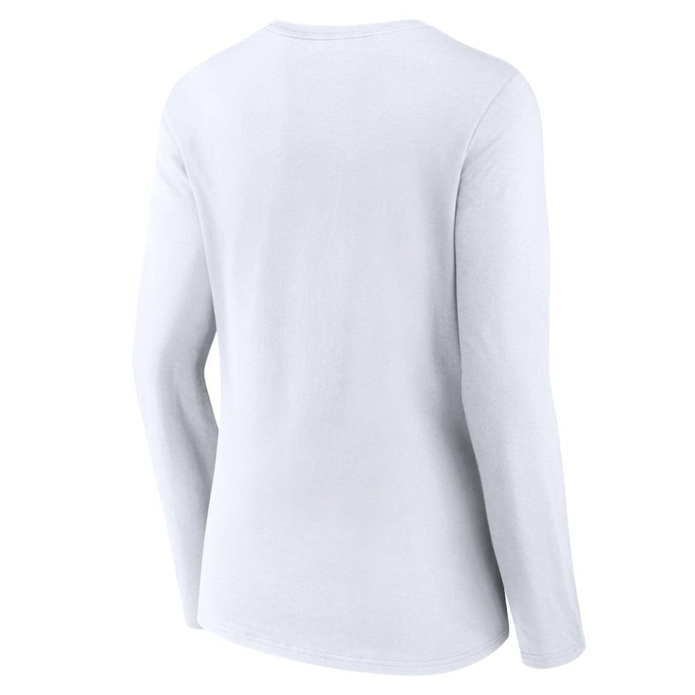 Philadelphia Phillies Women's Team Lockup Long Sleeve V-Neck T-Shirt - White - MLB Online