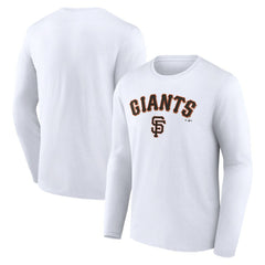 San Francisco Giants Team Lockup Long Sleeve T-Shirt - White - MLB Sale