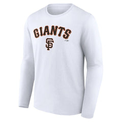 San Francisco Giants Team Lockup Long Sleeve T-Shirt - White - MLB Sale