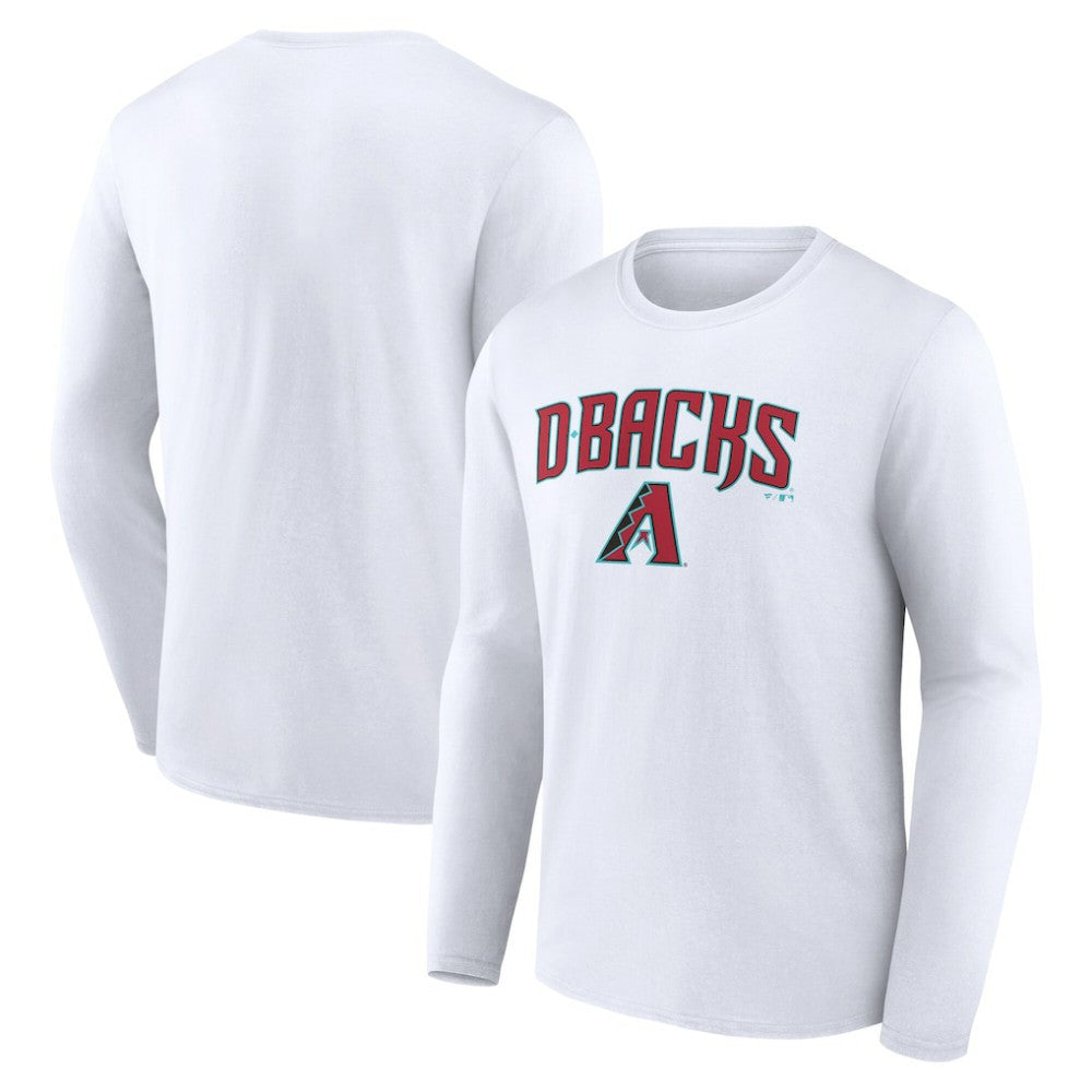 Arizona Diamondbacks Team Lockup Long Sleeve T-Shirt - White - MLB Sale