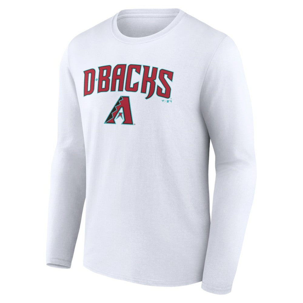 Arizona Diamondbacks Team Lockup Long Sleeve T-Shirt - White - MLB Sale