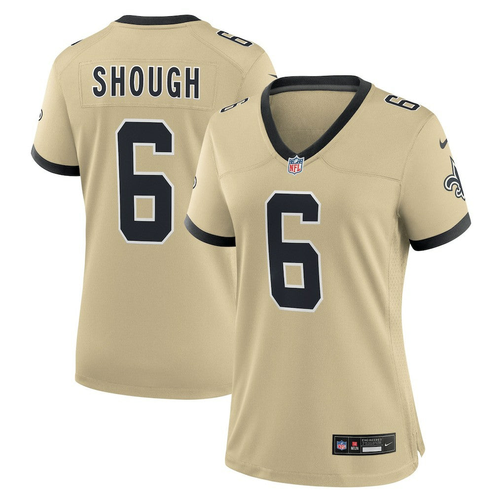 Nike Tyler Shough New Orleans Saints Women's Alternate Game Player Jersey Gold