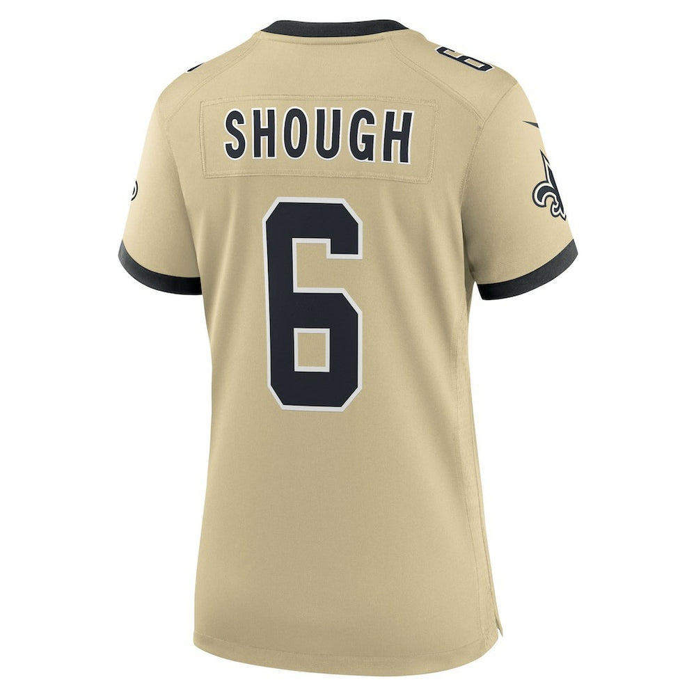 Nike Tyler Shough New Orleans Saints Women's Alternate Game Player Jersey Gold