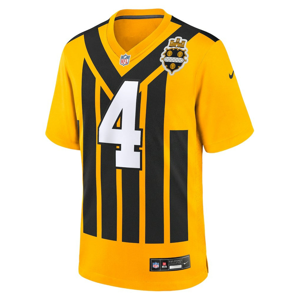 Nike DK Metcalf Pittsburgh Steelers Alternate 1933 Throwback Game Jersey Gold