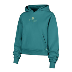 New York Yankees '47 Women's Contemporary Basics Anderson Foundation Hoodie - Teal - 47 brand Discount