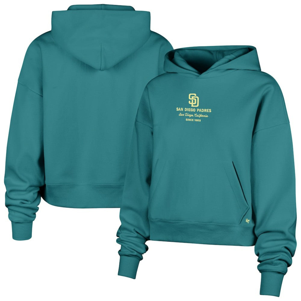 San Diego Padres '47 Women's Contemporary Basics Anderson Foundation Hoodie - Teal - 47 brand Discount