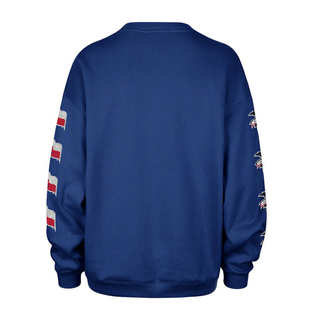 Texas Rangers '47 Women's Trendy Team Go Big Oversized Sweatshirt - Royal - 47 brand Discount