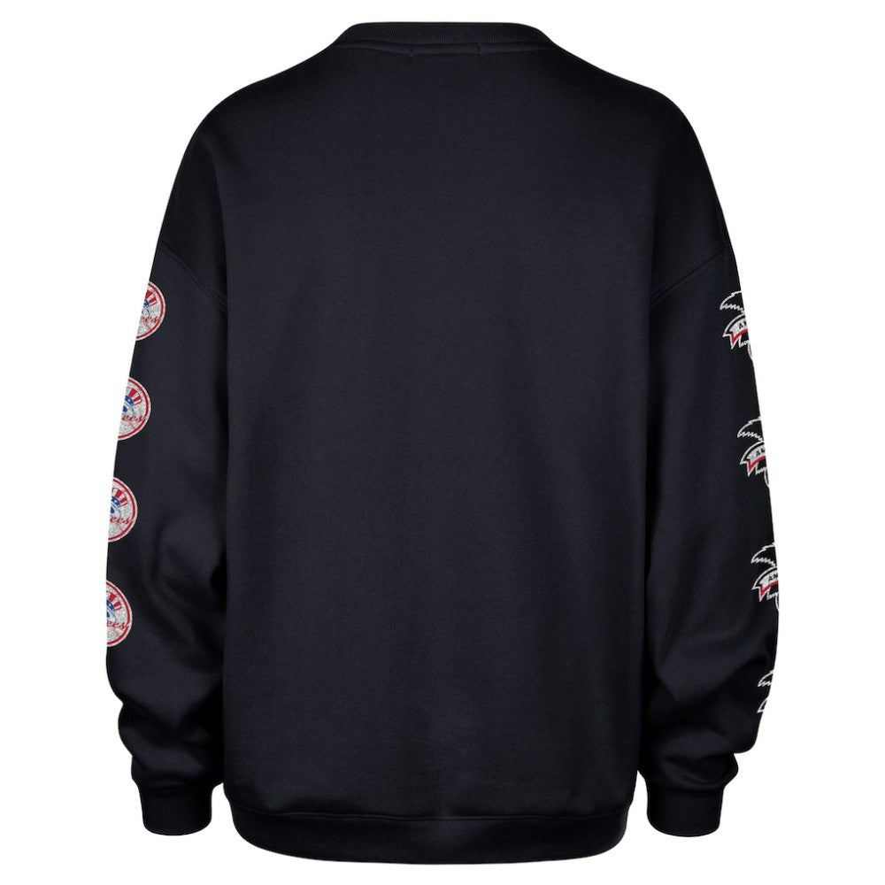 New York Yankees '47 Women's Trendy Team Go Big Oversized Sweatshirt - Navy - 47 brand Discount