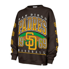 San Diego Padres '47 Women's Trendy Team Go Big Oversized Sweatshirt - Brown - 47 brand Discount