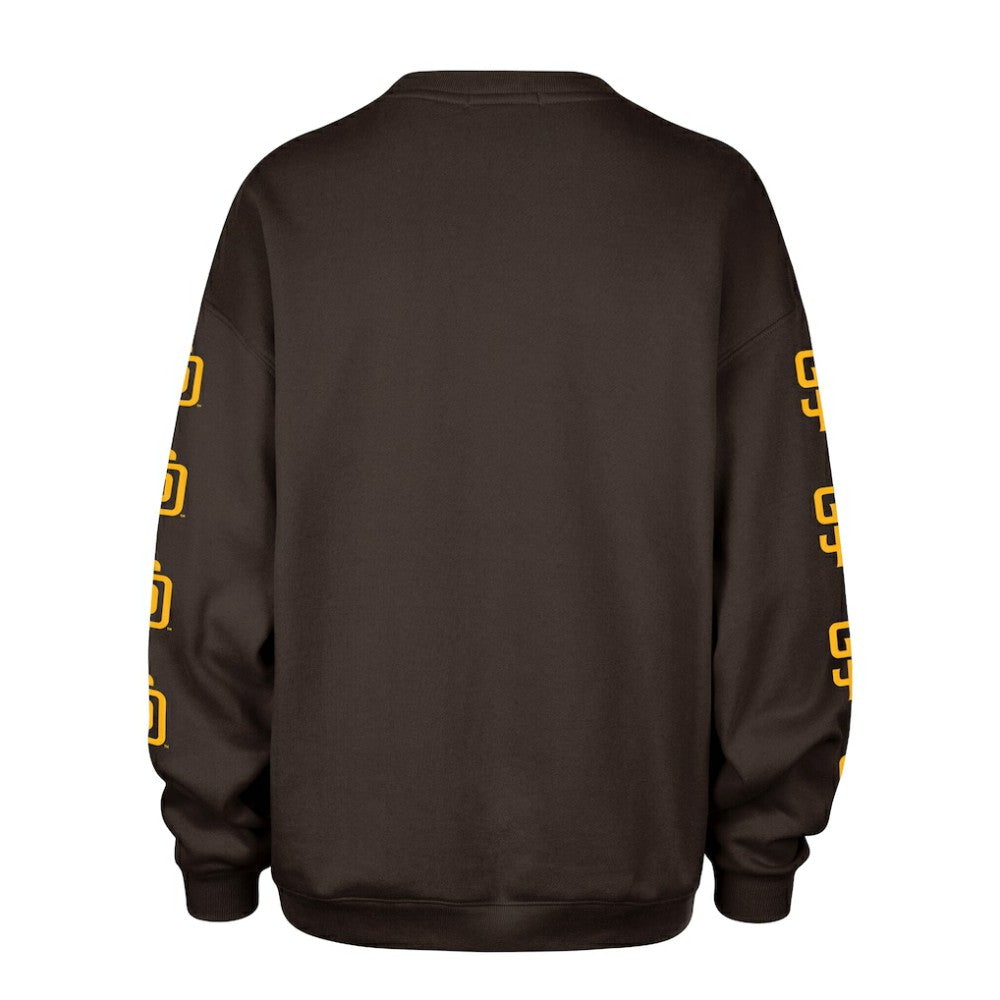San Diego Padres '47 Women's Trendy Team Go Big Oversized Sweatshirt - Brown - 47 brand Discount