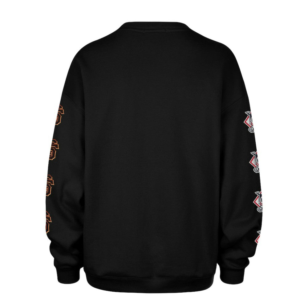 San Francisco Giants '47 Women's Trendy Team Go Big Oversized Sweatshirt - Black - 47 brand Lifestyle