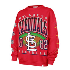 St. Louis Cardinals '47 Women's Trendy Team Go Big Oversized Sweatshirt - Red - 47 brand Discount