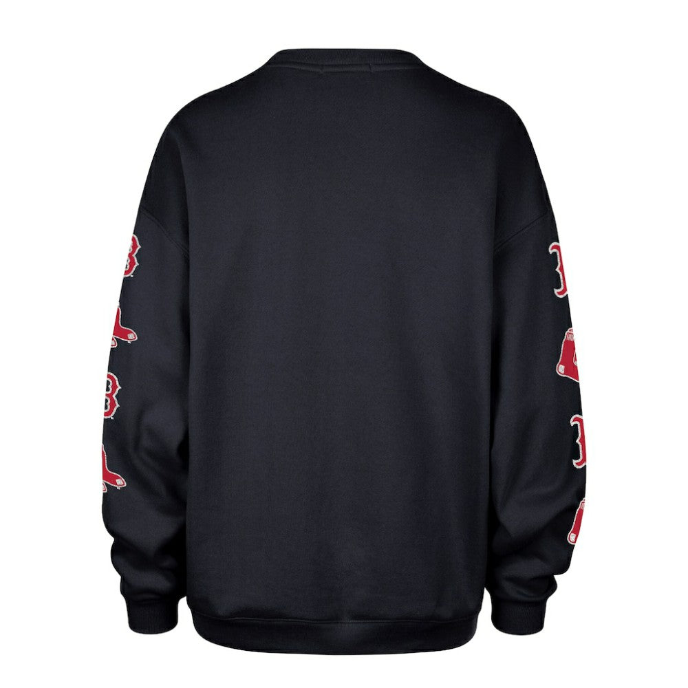 Boston Red Sox '47 Women's Trendy Team Go Big Oversized Sweatshirt - Black - 47 brand on Sale