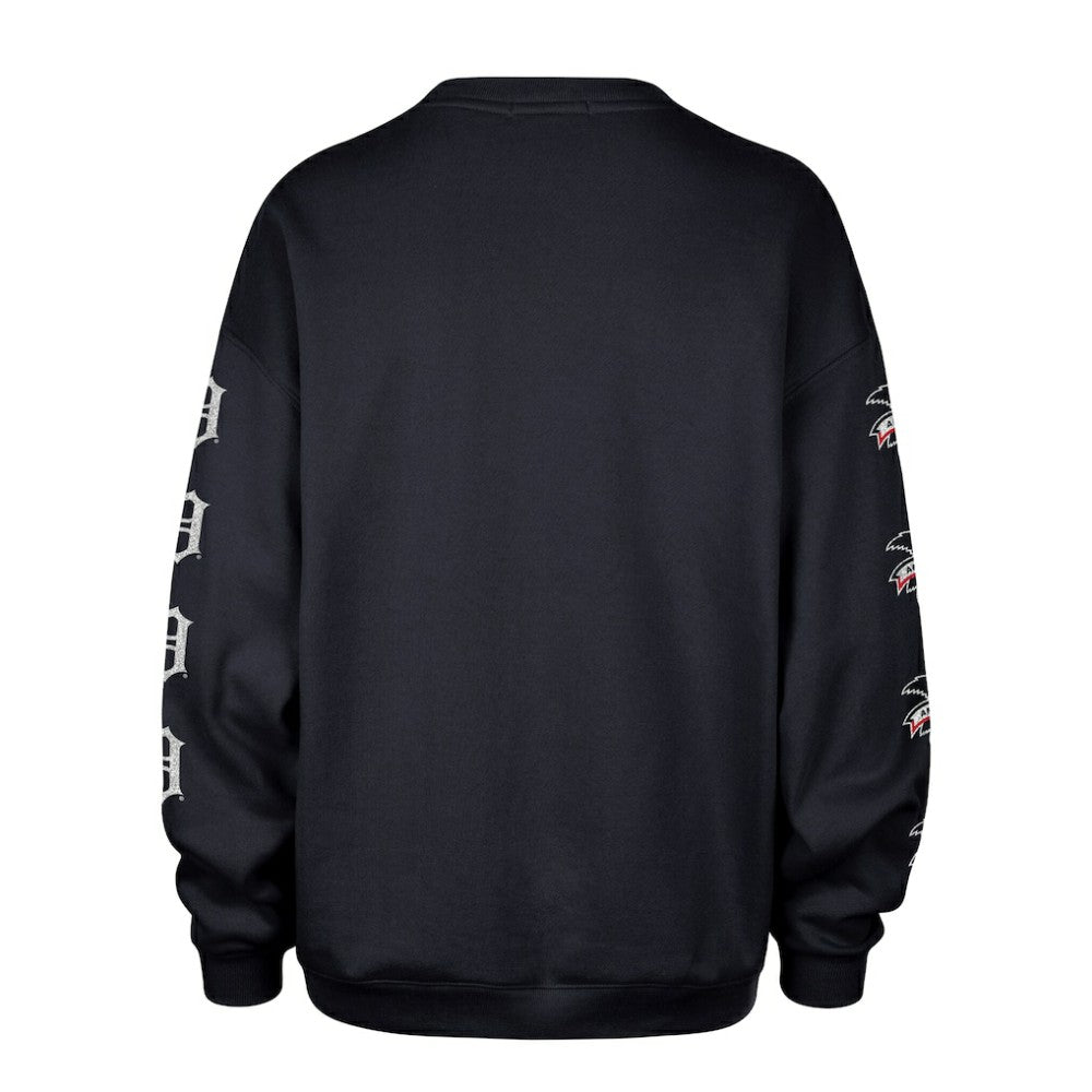 Detroit Tigers '47 Women's Trendy Team Go Big Oversized Sweatshirt - Navy - 47 brand Lifestyle