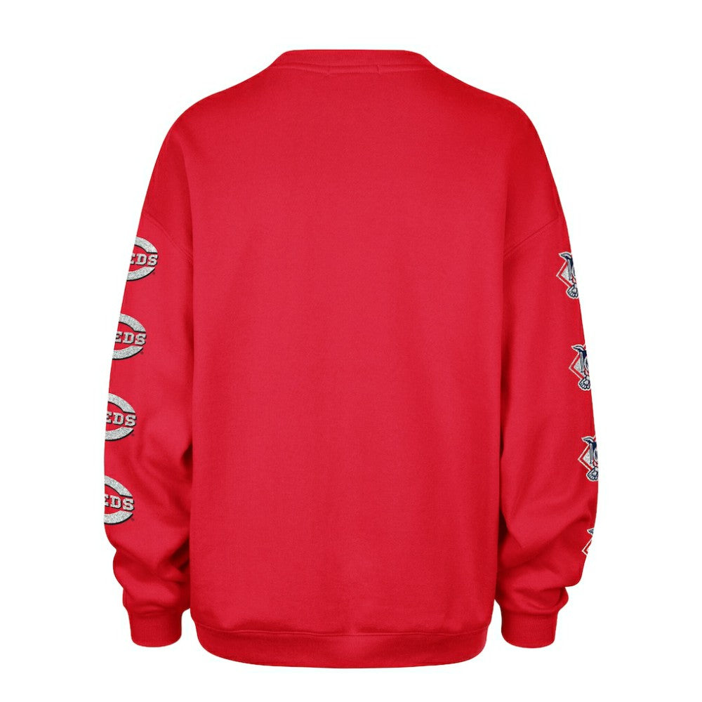 Cincinnati Reds '47 Women's Trendy Team Go Big Oversized Sweatshirt - Red - 47 brand on Sale