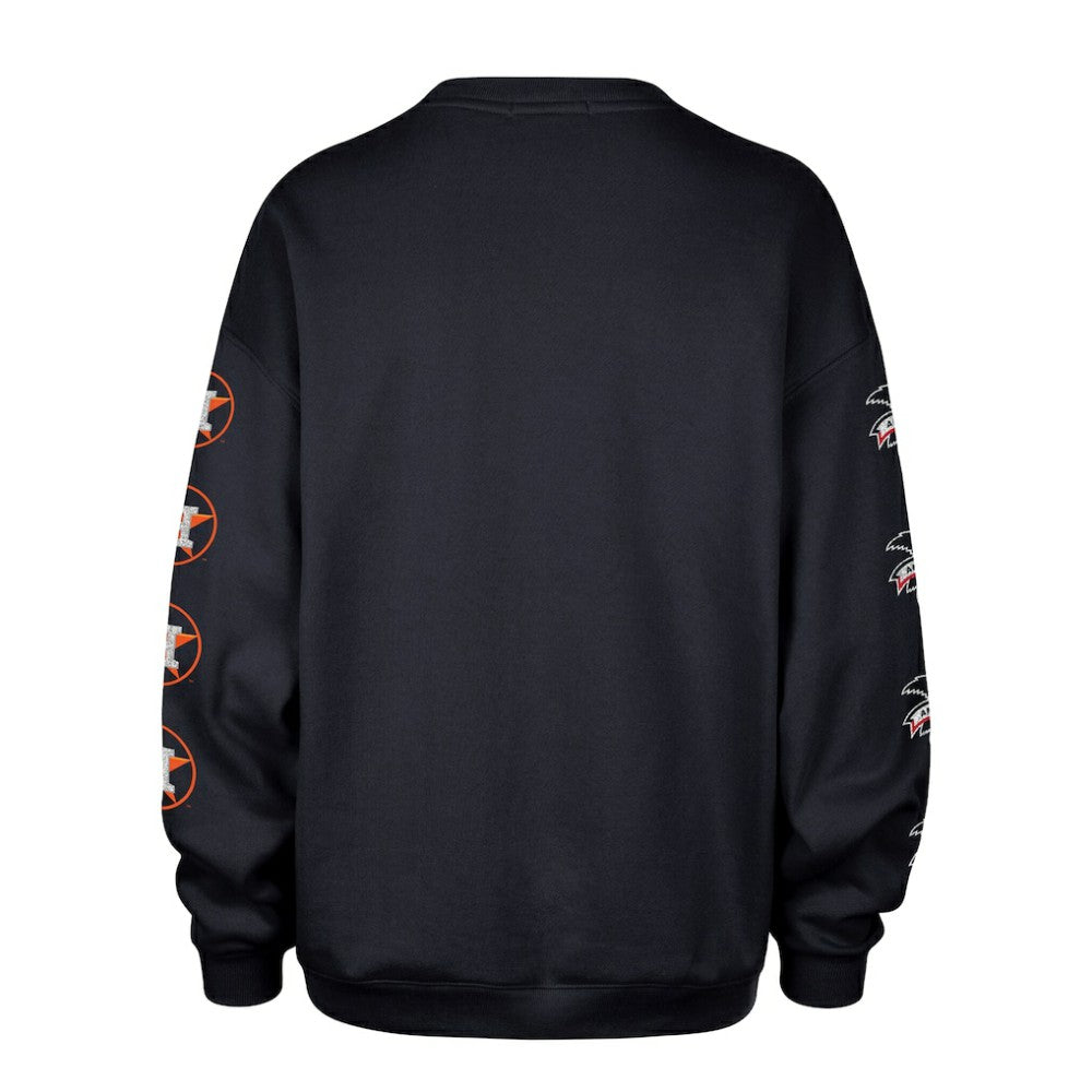 Houston Astros '47 Women's Trendy Team Go Big Oversized Sweatshirt - Navy - 47 brand on Sale