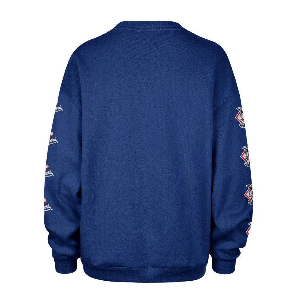 Los Angeles Dodgers '47 Women's Trendy Team Go Big Oversized Sweatshirt - Royal - 47 brand Online
