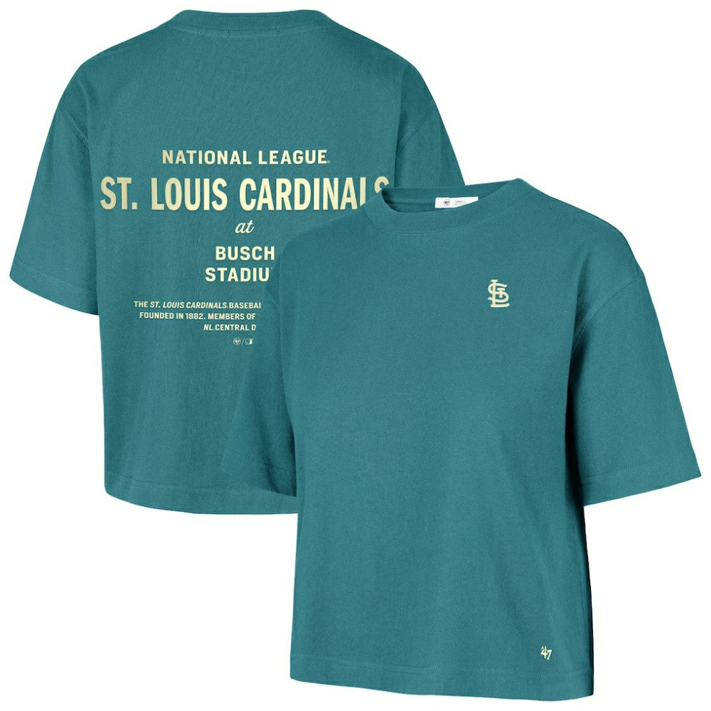 St. Louis Cardinals '47 Women's Contemporary Basics Leon City T-Shirt - Teal - 47 brand Lifestyle