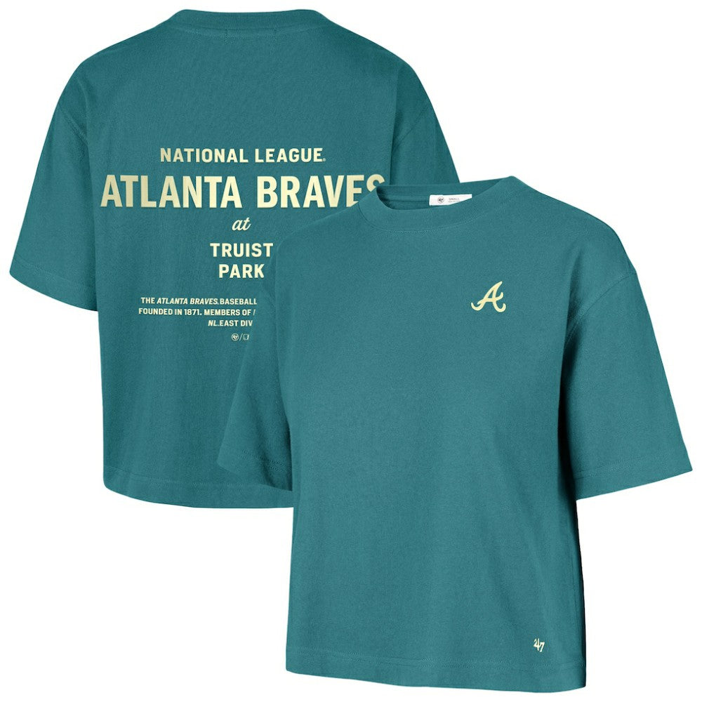 Atlanta Braves '47 Women's Contemporary Basics Leon City T-Shirt - Teal - 47 brand Sale