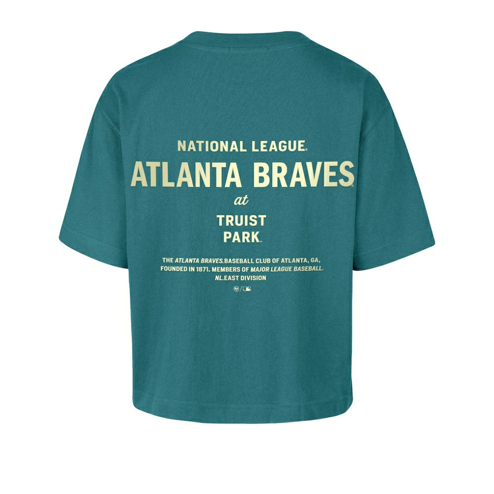 Atlanta Braves '47 Women's Contemporary Basics Leon City T-Shirt - Teal - 47 brand Sale