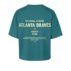 Atlanta Braves '47 Women's Contemporary Basics Leon City T-Shirt - Teal - 47 brand Sale