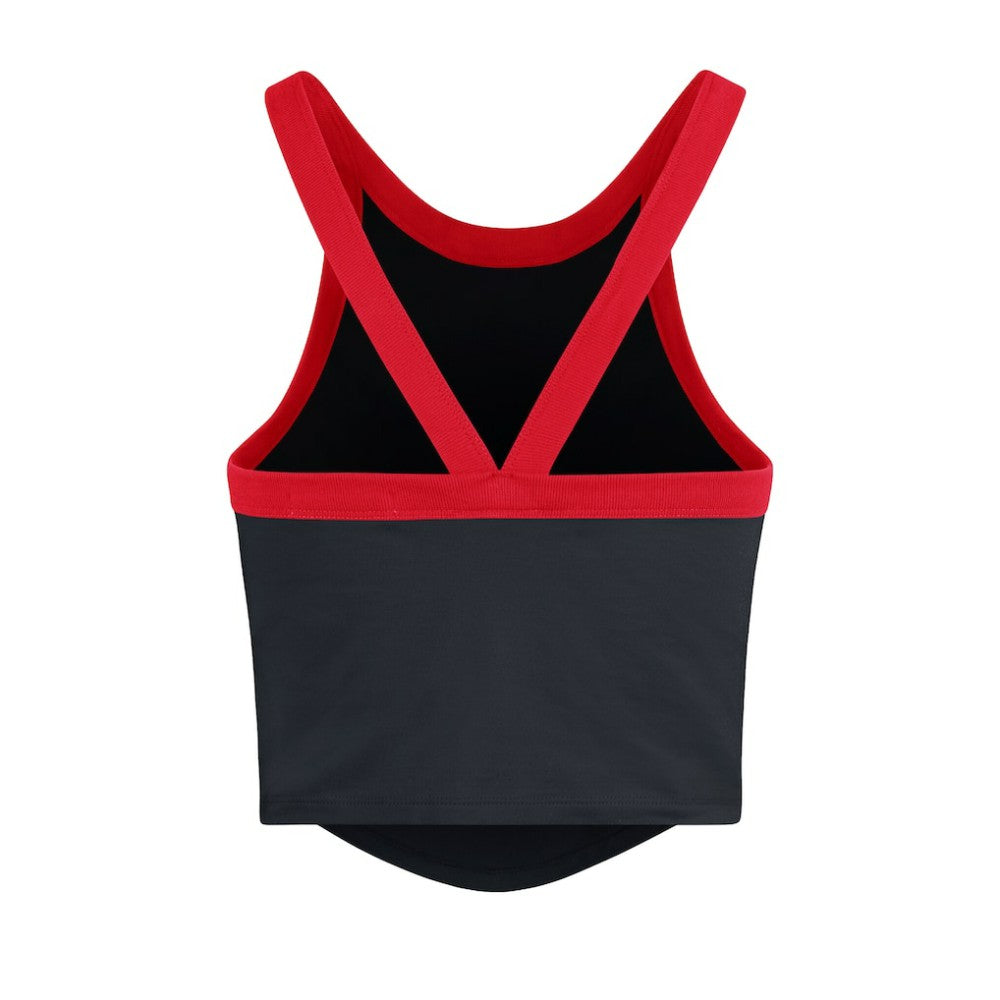 Atlanta Braves '47 Women's Trendy Team Rally Sporty Cropped Racerback Tank Top - Black - 47 brand Discount