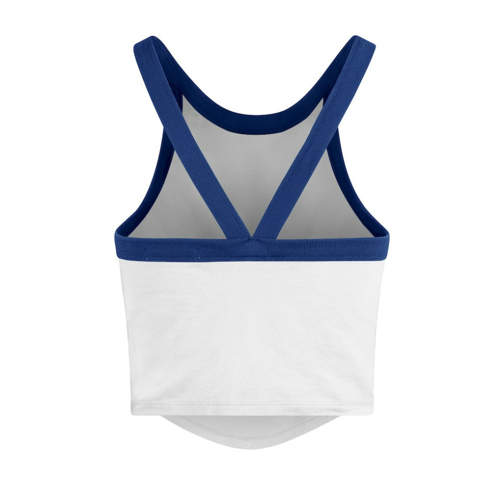 Los Angeles Dodgers '47 Women's Trendy Team Rally Sporty Cropped Racerback Tank Top - White - 47 brand on Sale
