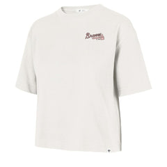 Atlanta Braves '47 Women's Love Letter Reed City T-Shirt - Cream - 47 brand Discount