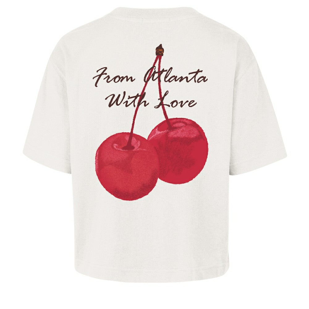 Atlanta Braves '47 Women's Love Letter Reed City T-Shirt - Cream - 47 brand Discount