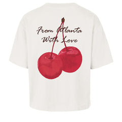 Atlanta Braves '47 Women's Love Letter Reed City T-Shirt - Cream - 47 brand Discount