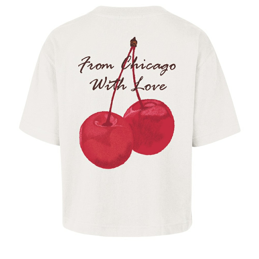 Chicago Cubs '47 Women's Love Letter Reed City T-Shirt - Cream - 47 brand Sale