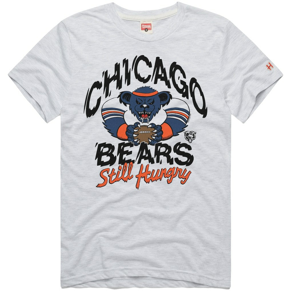 Chicago Bears Homage NFL x Grateful Dead Tri-Blend T-Shirt Ash