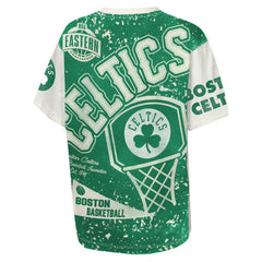 Boston Celtics Outerstuff Youth Top Player All-Over-Print T-Shirt Cream