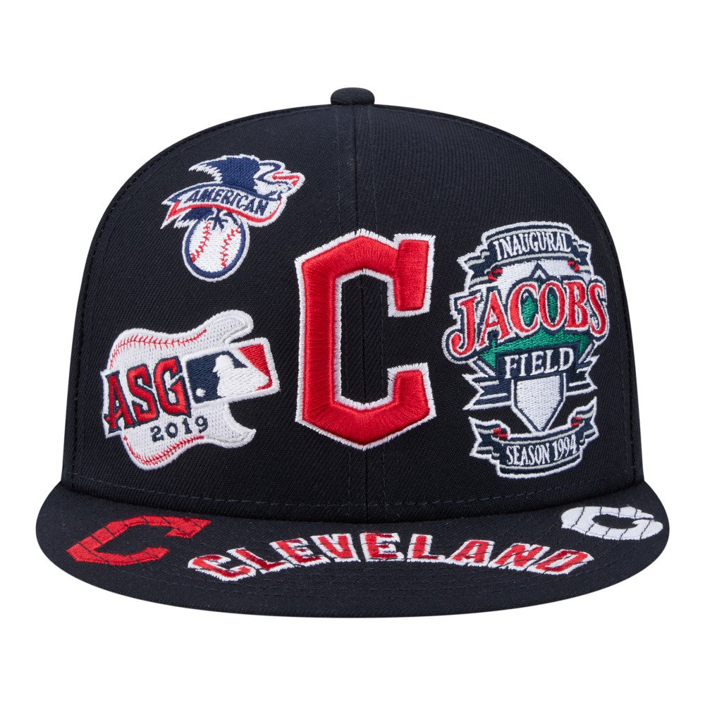 Cleveland Guardians New Era All Over 59FIFTY Fitted Hat - Navy - New Era Sale