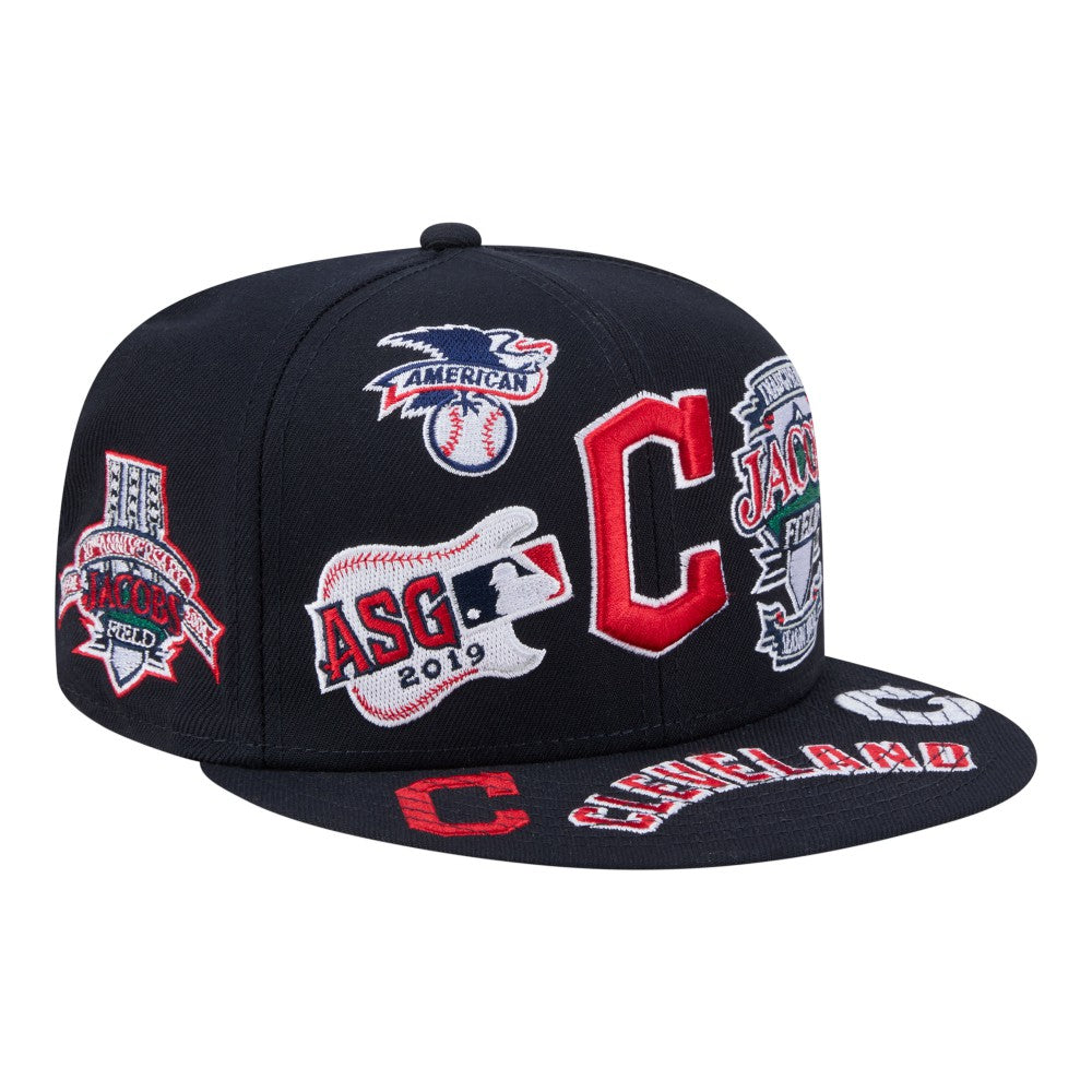 Cleveland Guardians New Era All Over 59FIFTY Fitted Hat - Navy - New Era Sale