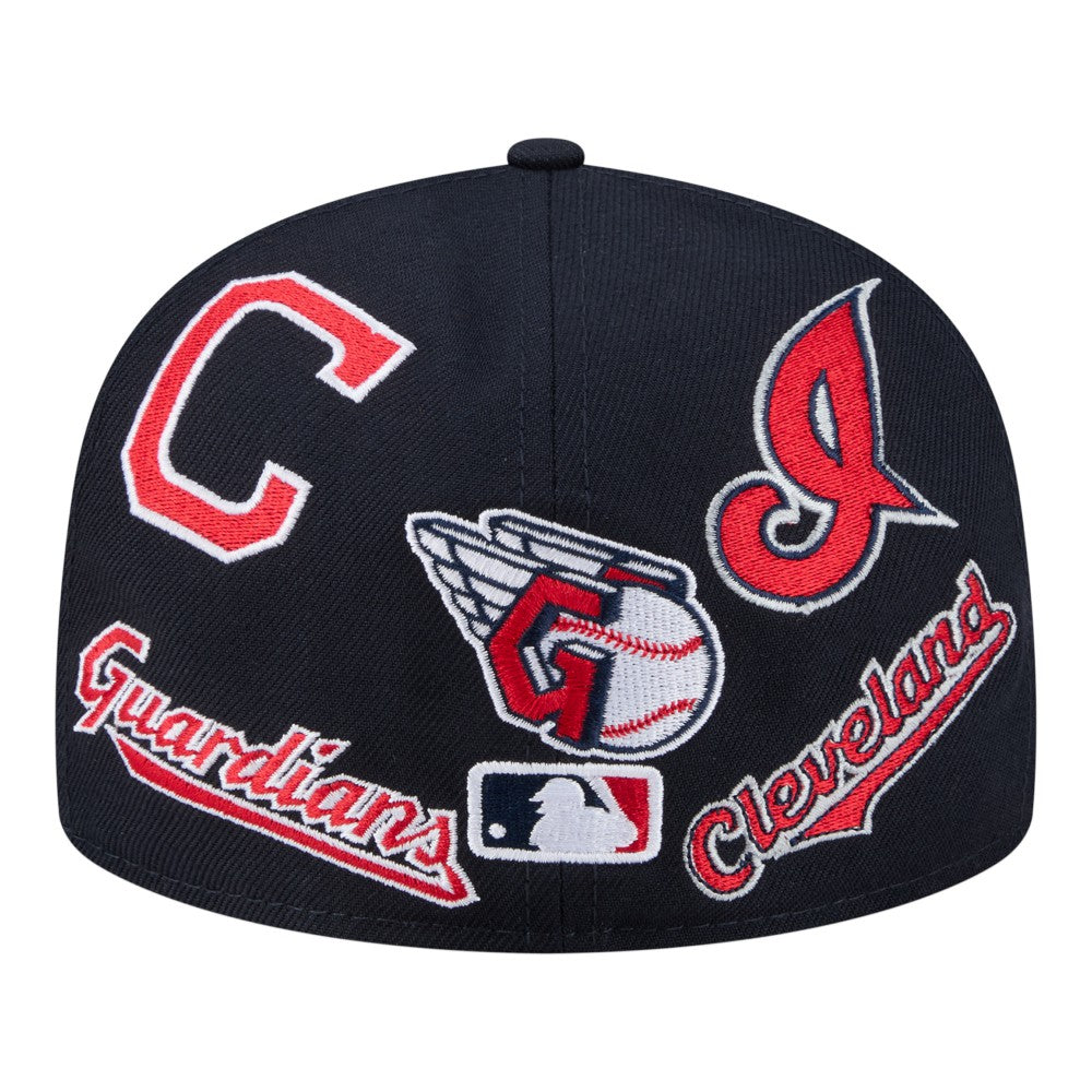 Cleveland Guardians New Era All Over 59FIFTY Fitted Hat - Navy - New Era Sale